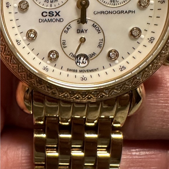 MICHELE Women’s MWW03M000141 CSX-36 Analog Display Swiss Quartz Gold Watch. - Picture 12 of 15